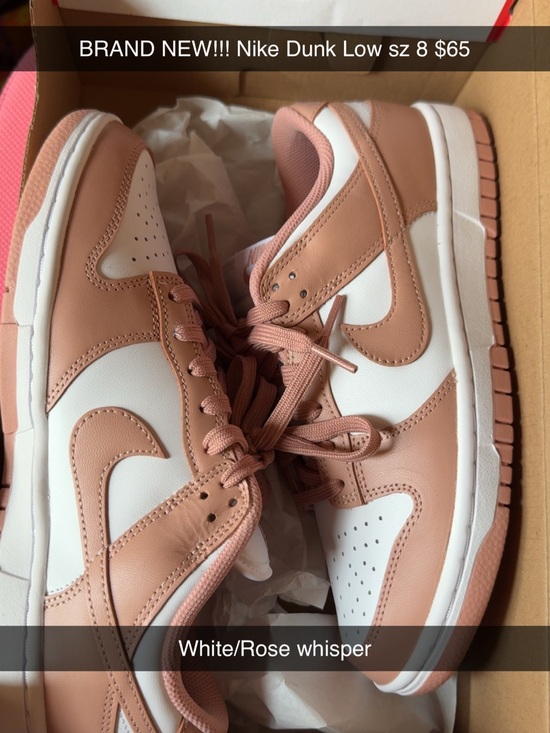 Nike Shoes - Nike Women's Low-Top Sneakers in White and Rose